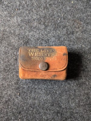 Leather The Little Webster 18000 Words Dictionary Miniature Souvenir Camel City-image