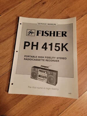 Fisher PH 415K Boombox Stereo Service Manual repair-image