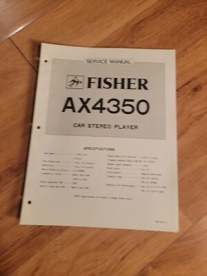 Fisher AX4350 Car Stereo Service Manual repair-image
