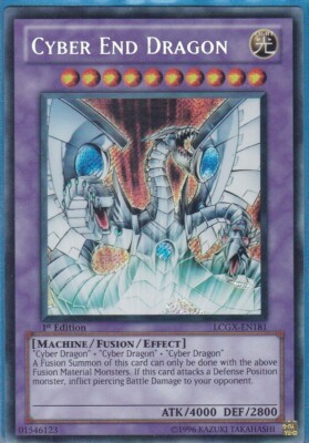 Yu-Gi-Oh! Cyber End Dragon LCGX-EN181 1st Ed Secret Rare NEAR MINT Format Edison-image
