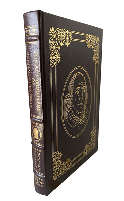 The Autobiography Of Benjamin Franklin Easton Press Illustrated 2004 Leather  VG-image