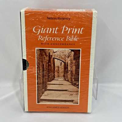 Sealed! Nelson Regency KJV GIANT PRINT Reference Bible - 883 Black Leather Flex-image