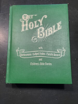 King James Holy Bible Red Letter w/ Reference Indey Children’s Poible Stories-image