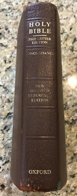 Holy Bible KJV  Red Letter Concordance New Scofield Ref. Ed. Oxford 1967 Leather-image
