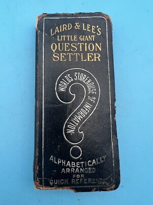 Laird & Lee's Publishers Little Giant Vest Pocket Question Settler 1912 Info-image