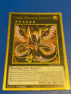 *** CYBER DRAGON INFINITY *** 1ST EDITION MAXIMUM GOLD MAGO-EN033 YUGIOH!-image