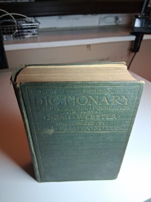 1922 Webster's Dictionary Rare Edition-image