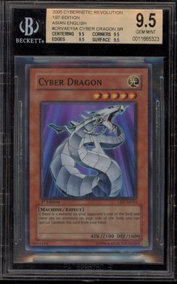 Yu-Gi-Oh! Cyber Dragon Cybernetic 1st Ed ASIAN-ENGLISH CRV-AE-015 BGS 9.5-image