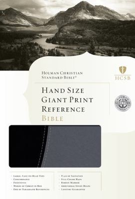 HCSB Hand Size Giant Print Reference Bible, Black/Gray Simulated Leather-image