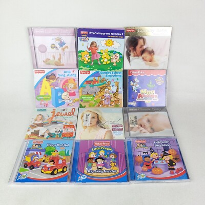 12 Fisher-Price Lullaby & Sing-A-Long CDs -Jewel Little People Classical **Clean-image