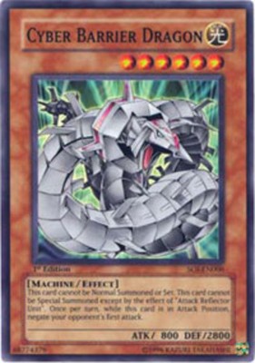 Light Play x 1 Cyber Barrier Dragon - SOI-EN006 - Super Rare - 1st Edition SOI S-image