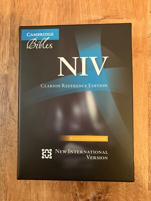 NIV Clarion Reference Bible, Black Calf Split Leather, NI484:X (English) Leather-image