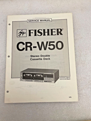 Vintage Original Fisher CR-W50 Stereo Double Cassette Deck Service Manual Repair-image