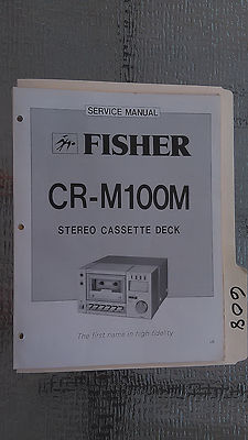 Fisher cr-m100m service manual original repair book stereo tape deck player-image
