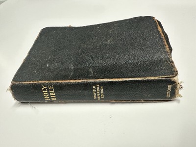 Holy Bible Antique 1917 Scofield Reference Edition Oxford University Press Vtg-image