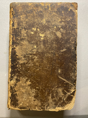 1860 antique AINSWORTH ENGLISH LATIN DICTIONARY owned FULTON HARFORD ACADEMY-image