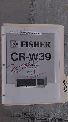 Fisher cr-w39 service manual original repair book stereo tape deck player-image