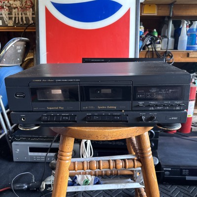 Vintage Fisher Stereo Double Cassette Deck Model CR-W9005-image