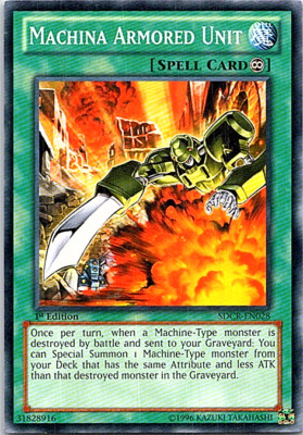 Machina Armored Unit SDCR-EN028 Yu-Gi-Oh! Heavy Play 1st Edition-image