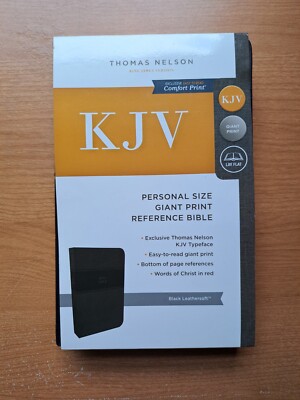 KJV Bottom-Column Reference Bible,Comfort Print-genuine leather black Retail $45-image