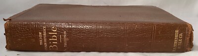 Vtg New Thompson Chain Reference Bible Third Edition 1934 Leather-image