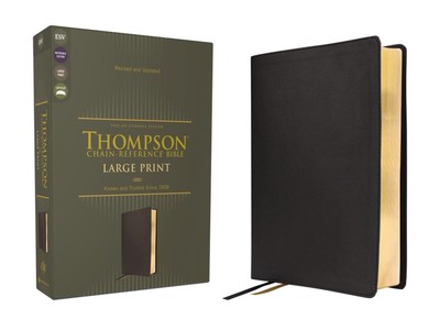 ESV, Thompson Chain-Reference Bible, Large Print, Leathersoft, Black, Red Letter-image