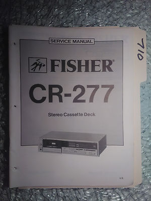 Fisher cr-277 service manual original repair book stereo tape cassette player-image