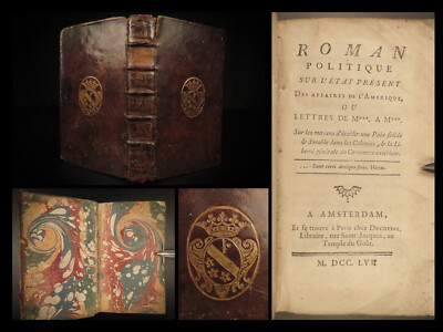 1756 AMERICA 1ed Political Affairs in Colonies Commerce & Trade Saintard RARE-image