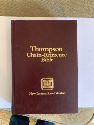 Thompson Chain Reference Bible Leather 1983 NIV Red Letter Kirkbride Zondervan-image