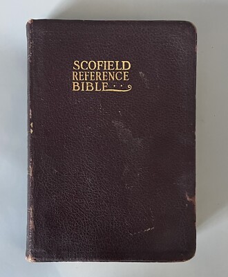 Antique The Scofield Reference Bible — Leather Bound — 1917 Oxford University-image