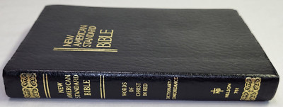 Black 1977 Nelson New American Standard Bible Words of Christ in Red Vtg READ!-image