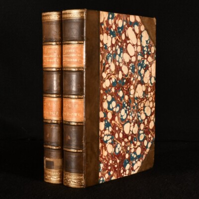1867-9 2vol Cassell's Biographical Dictionary Illustrated Leather Binding-image