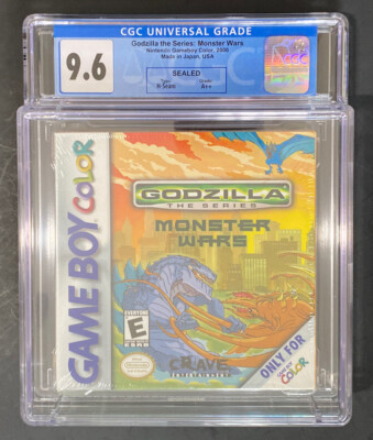 CGC 9.6 A++ SEALED Godzilla Series Monster Wars  Nintendo Game Boy Color, 2000-image