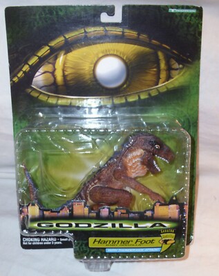 BABY GODZILLA HAMMER FOOT TRENDMASTER 1989 MONSTER FIGURE NEW ON CARD-image