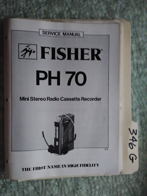Fisher ph 70 service manual original repair book portable stereo tape player -image