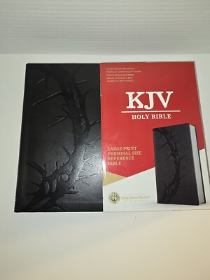 KJV Giant Print Reference Bible - Charcoal Leathertouch New-image