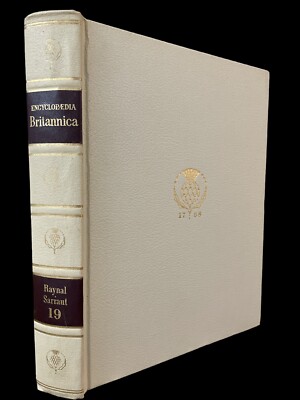 Encyclopedia Britannica 1964 32nd Edition Cream Faux Leather Volume 19-image