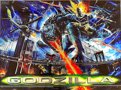 Sega Godzilla Pinball Machine Game Backglass MIRRORED ALTERNATE NEW-image