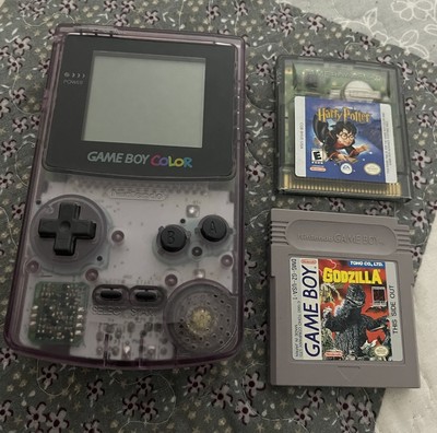 Gameboy Color  Atomic Purple With 2 Games, Harry Potter & Godzilla. OEM-image