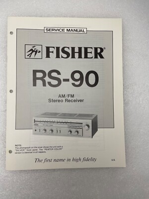 VTG Original Fisher RS-90 Am/Fm Stereo Receiver Service Manual Repair-image