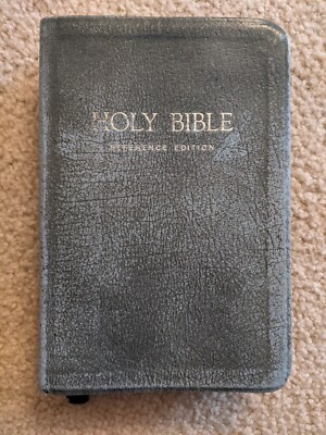Holy Bible Reference Edition KJV Nelson Words Of Christ In Red 1972 Blac Leather-image
