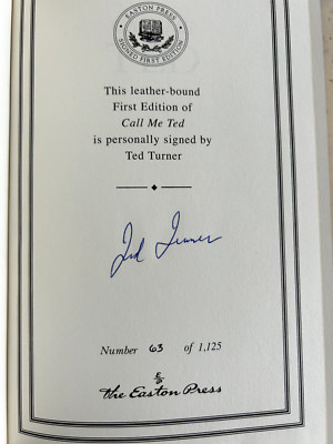 CALL ME TED by Ted Turner SIGNED & numbered Leather bound 1st edition w/ COA-image