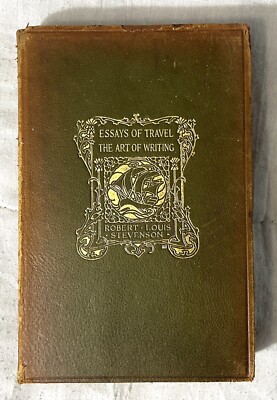 1915 Leather “Essays of Travel, The Art of Writing” by Robert Louis Stevenson-image