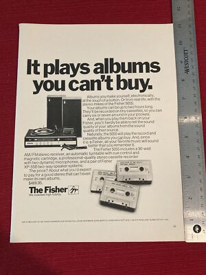 Fisher 5055 AM/FM Stereo Receiver 1971 Print Ad Great To Frame!-image