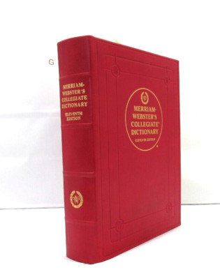 Merriam-Webster's Collegiate Dictionary 11th Edition Leather Hardcover RED-image