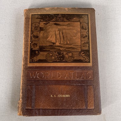 World Atlas 1943 Rand McNally & Company WITH THE WAR ZONES WWII ATLAS VERY RARE-image