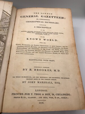 R Brookes  GENERAL GAZETTEER or Compendious Geographical Dictionary  1836-image