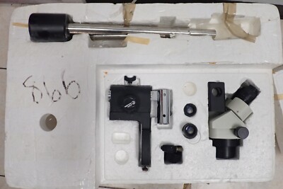 Fisher Scientific Stereo Zoom 0.7x-4.5x Binocular Head w/ Stand, 2 Eyepieces-image