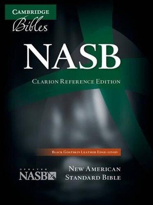 NASB Clarion Reference Bible, Black Edge-lined Goatskin Leather, (Leather Bound)-image