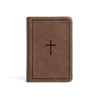 CSB Large Print Compact Reference Bible, Brown Leathertouch (Leather / Fine Bind-image